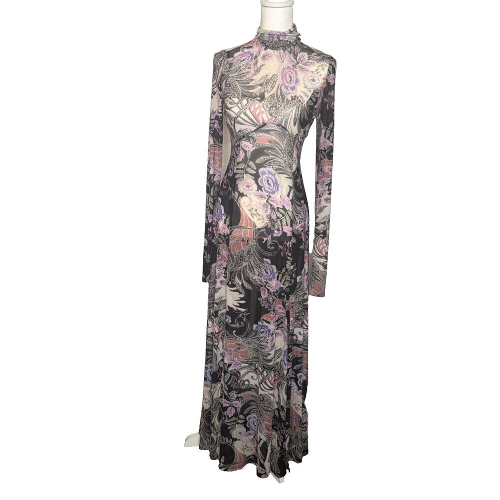 Intimately Free People Show Stopper Sheer Maxi Slip Dress XS Whimsigoth